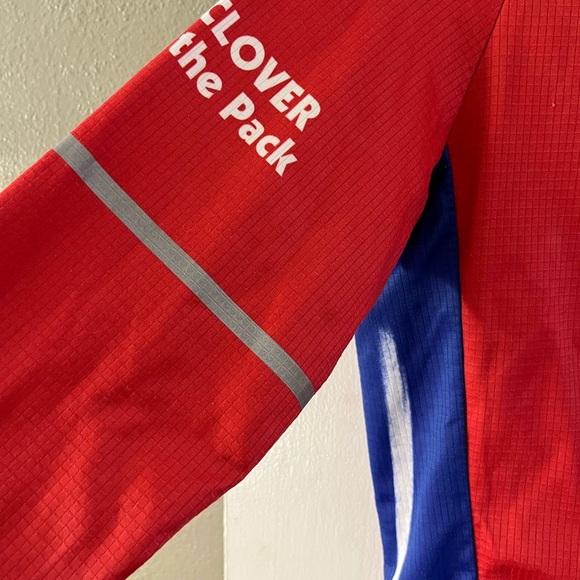 Hincapie Team Clover Cycling Jersey Red Blue Full Zip Long Sleeve Size M - Picture 8 of 14